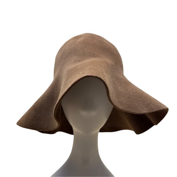 Vintage Borsalino 30s 40s Era Brown Wool Wide-Brim Hat Fedora Made in Italy - Picture 1 of 6